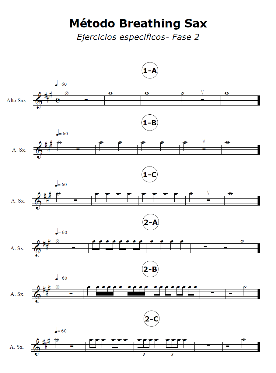Ejercicios especificos- FASE 2 MIB - Alto Sax